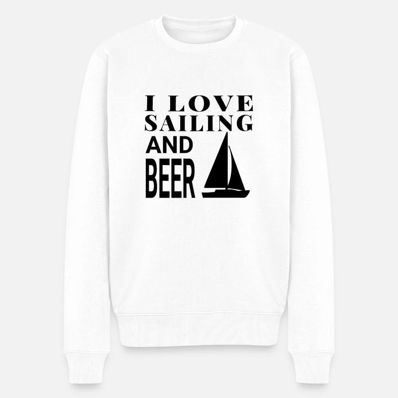 Segeln - Männer Premium Bio Pullover - Weiß