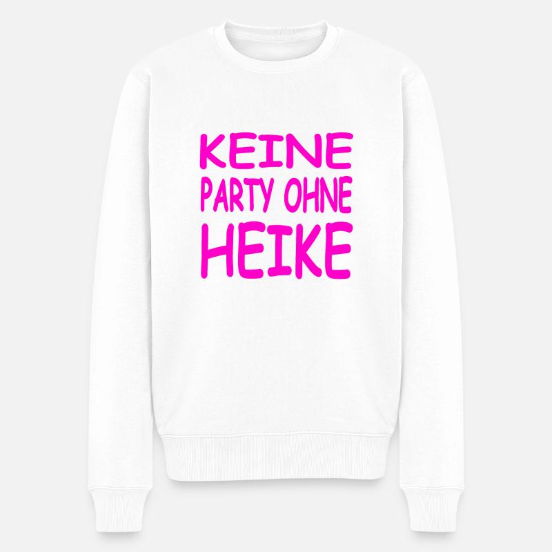 Party - Männer Premium Bio Pullover - Weiß