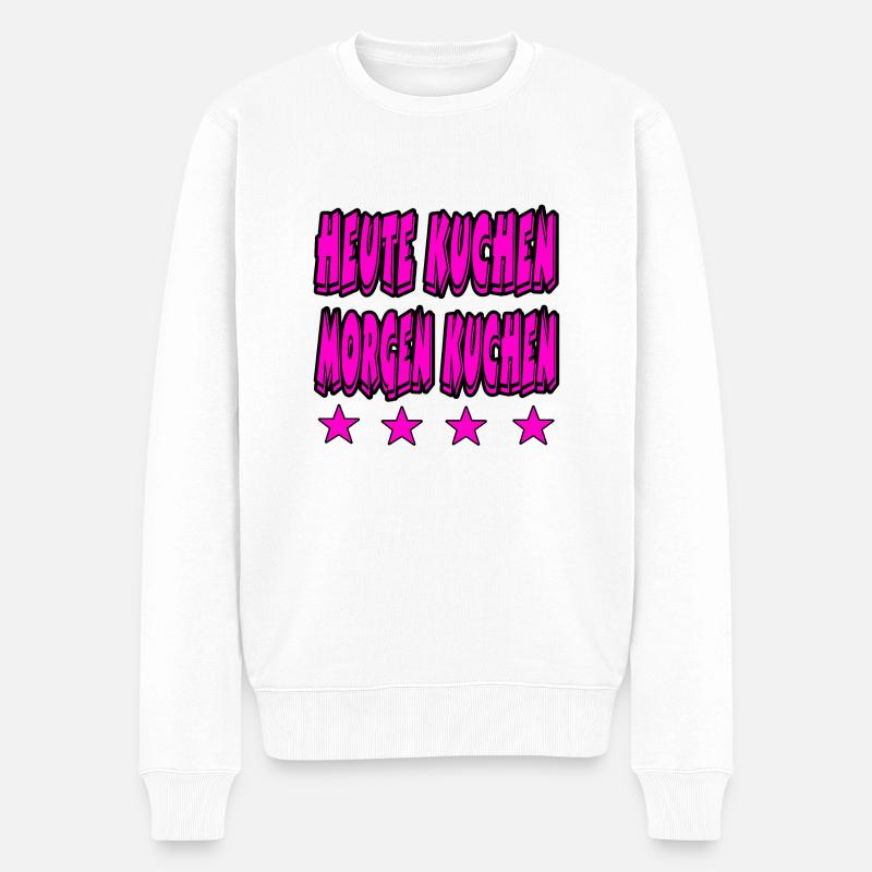 Kuchen - Männer Premium Bio Pullover - Weiß