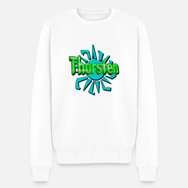 thorsten2 - Männer Premium Bio Pullover - Weiß