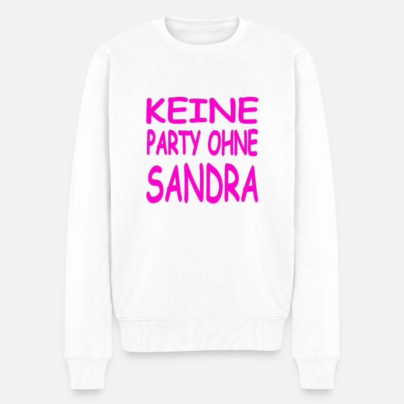 Party - Männer Premium Bio Pullover - Weiß