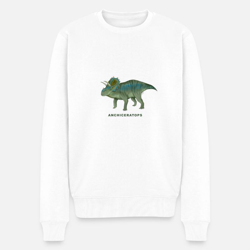 ANCHICERATOPS - Männer Premium Bio Pullover - Weiß