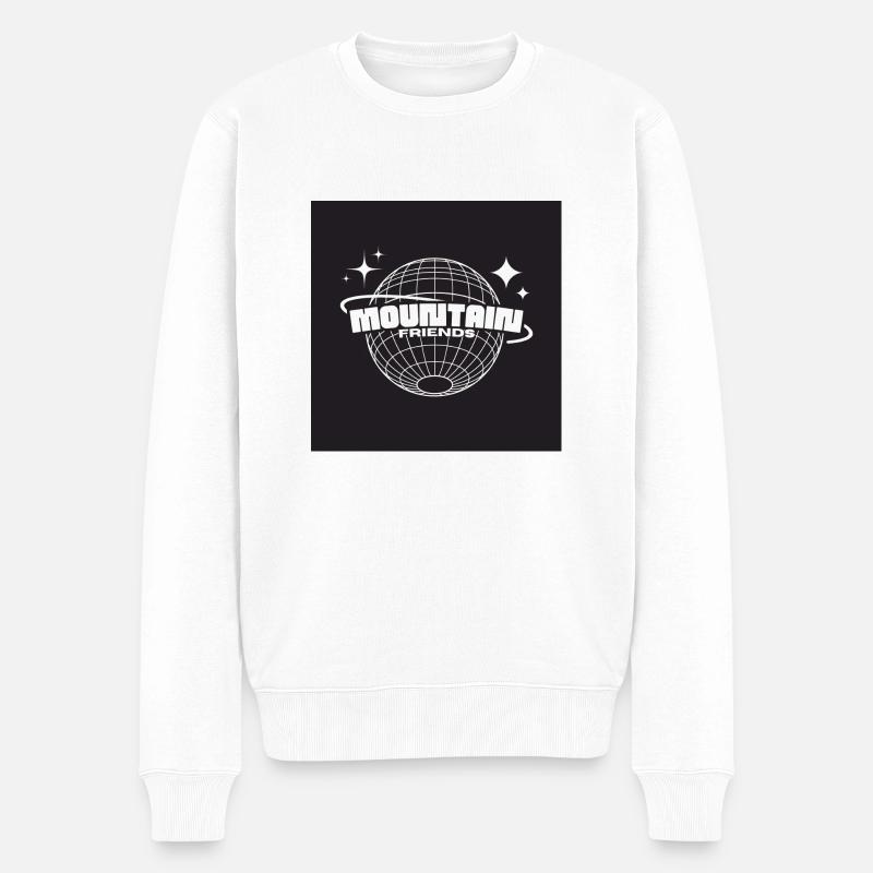 Mountain Friend - Männer Premium Bio Pullover - Weiß