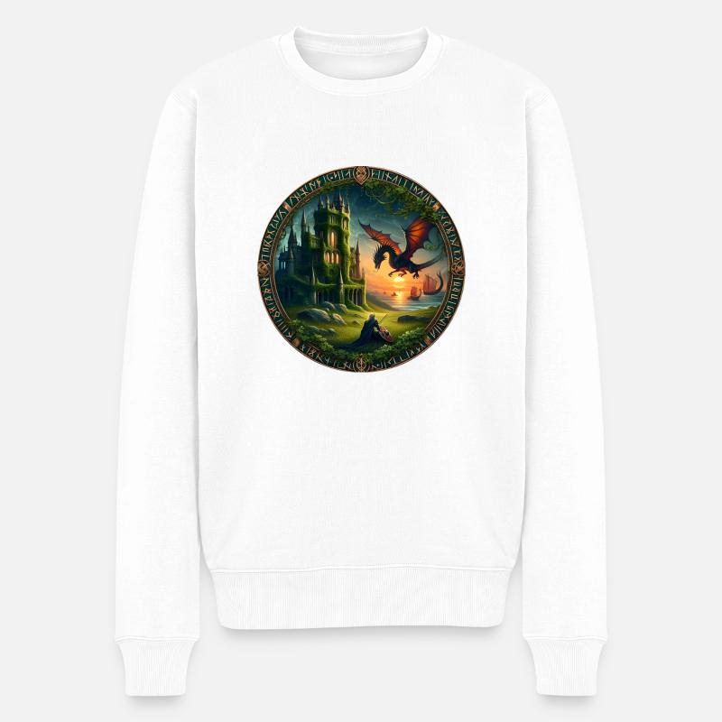 Château du Dragon - Pull Premium bio Homme - blanc