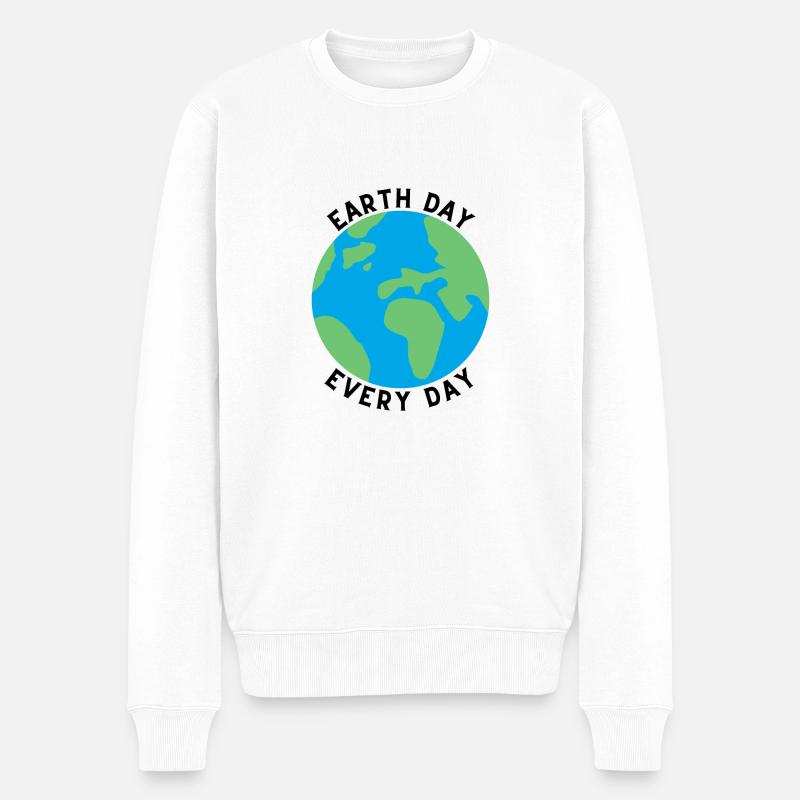 Earth Day EveryDay - Männer Premium Bio Pullover - Weiß