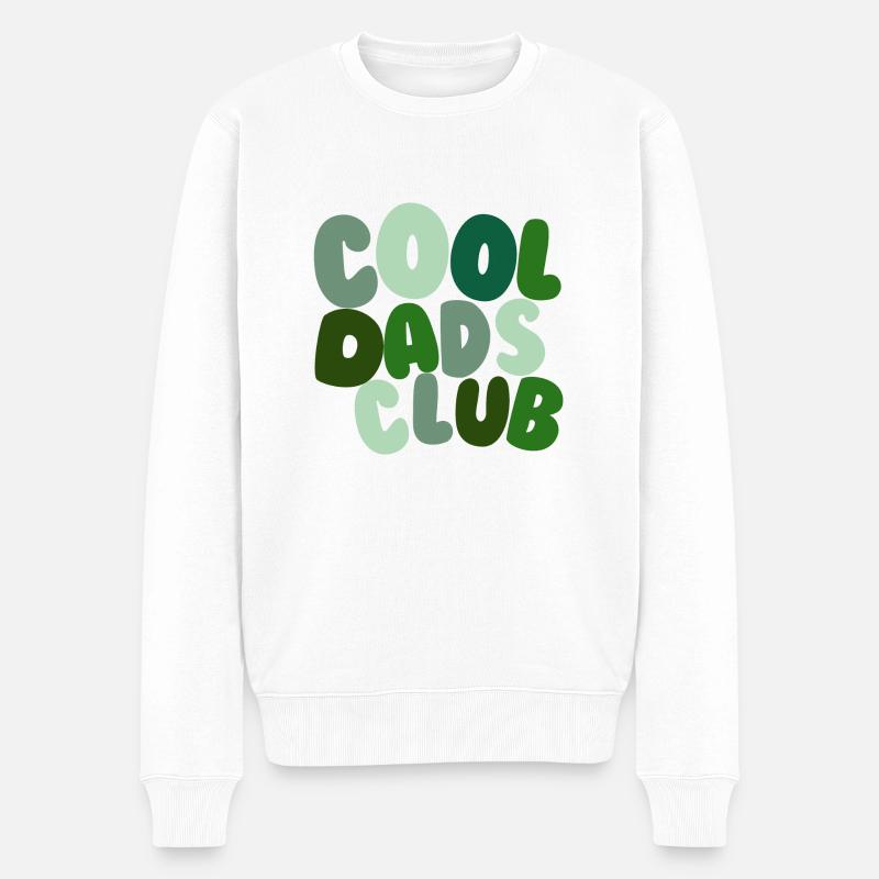 Cool Dads Club Grün - Männer Premium Bio Pullover - Weiß