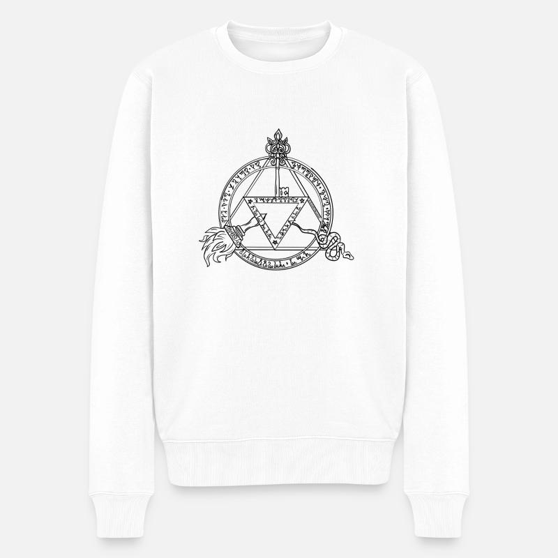 Hekate - Männer Premium Bio Pullover - Weiß