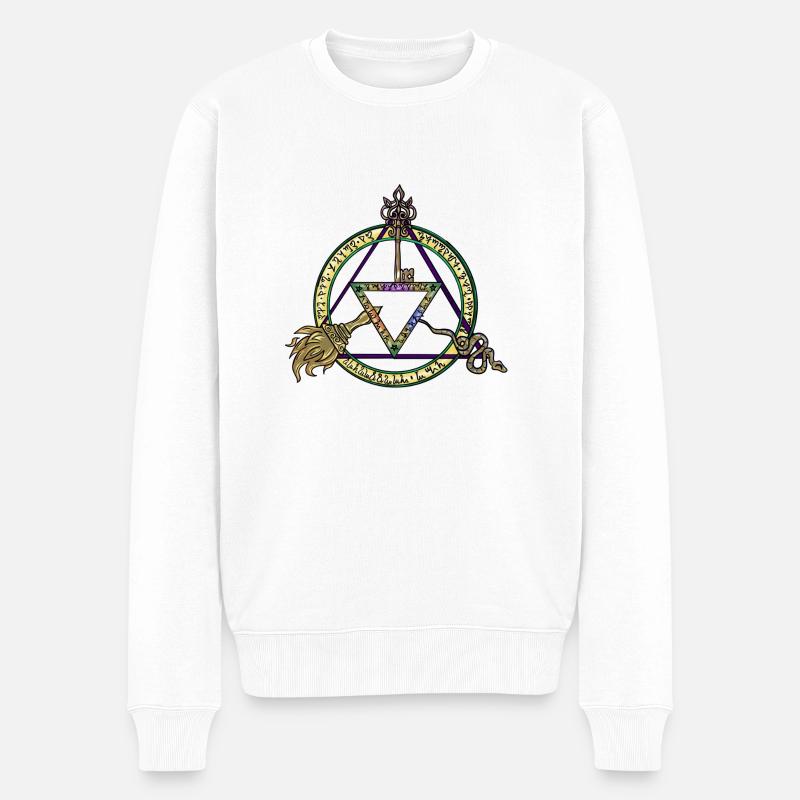 Hekate Symbolik - Männer Premium Bio Pullover - Weiß