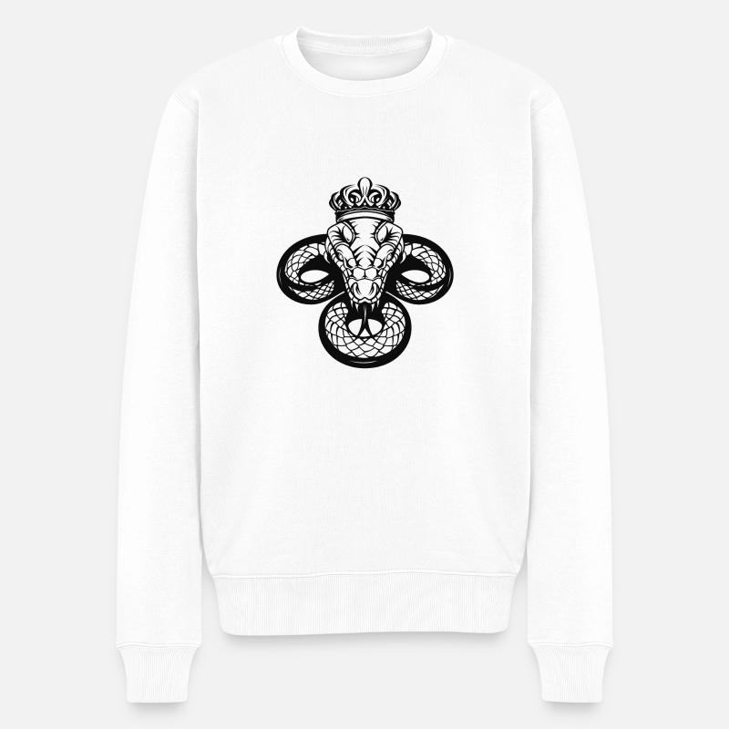 Régent à rayures majestueuses - Pull Premium bio Homme - blanc
