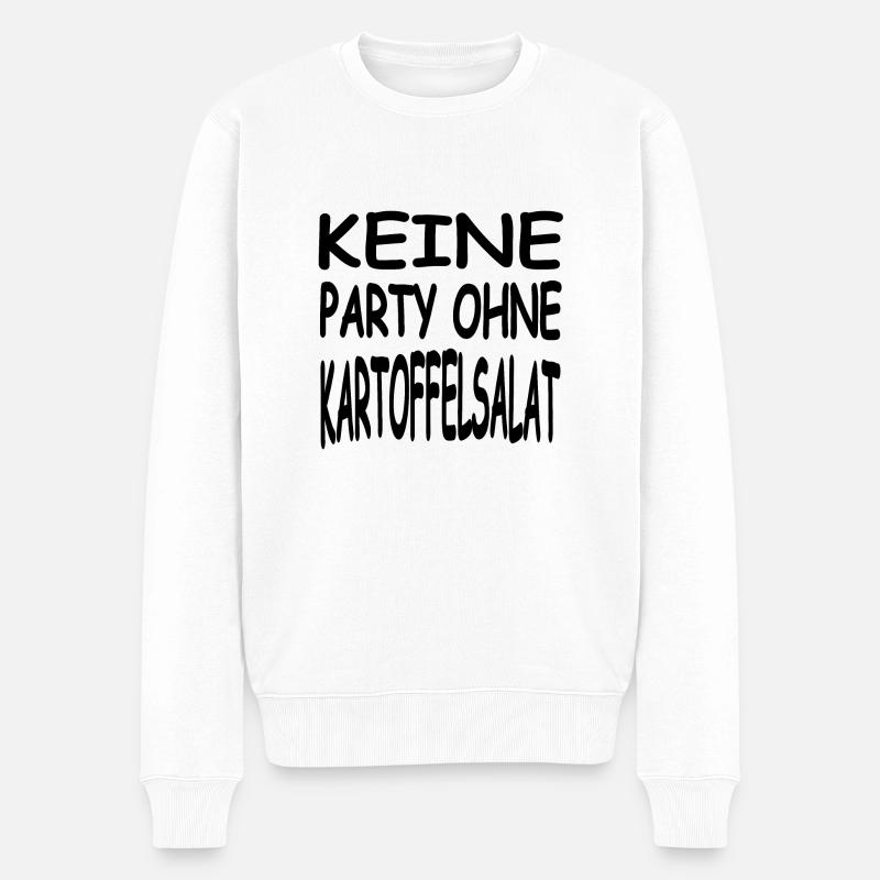 Party - Männer Premium Bio Pullover - Weiß