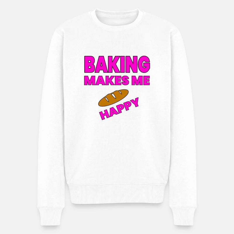 Backen - Männer Premium Bio Pullover - Weiß