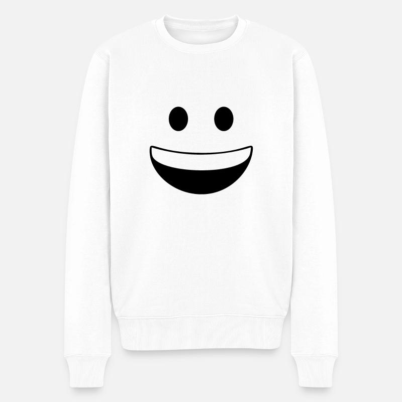 Smile - Pull Premium bio Homme - blanc
