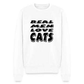 Chat - Pull Premium bio Homme - blanc - Devant - Thijin (182cm)