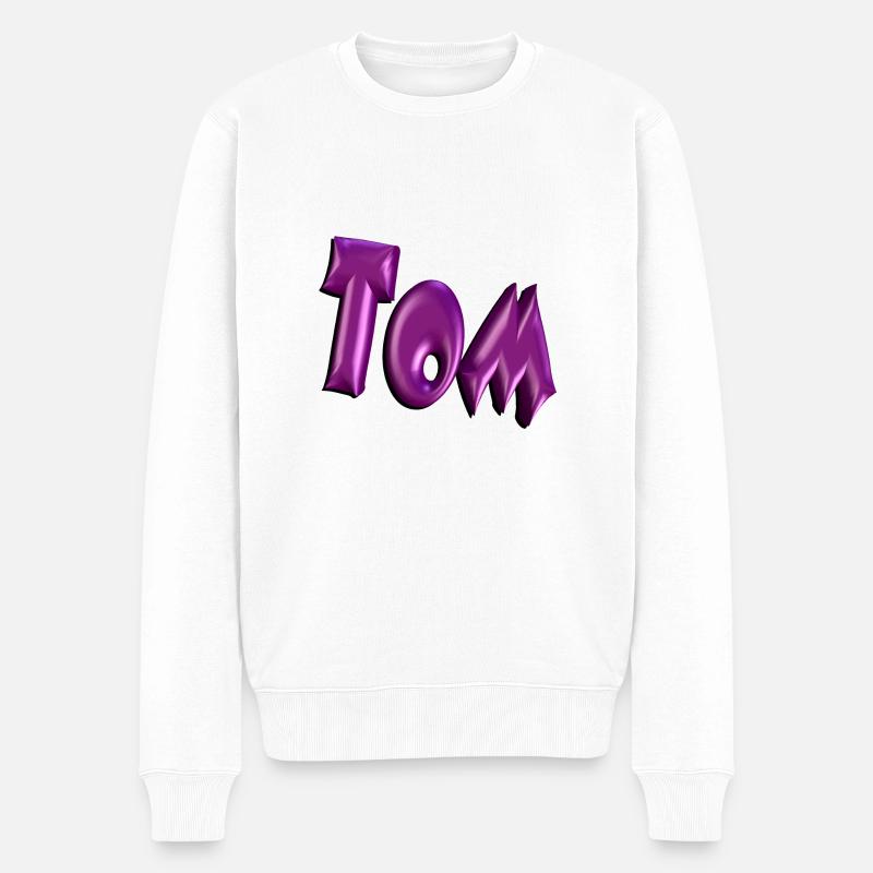 tom2 - Männer Premium Bio Pullover - Weiß