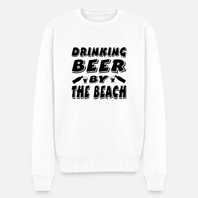 Bier - Männer Premium Bio Pullover - Weiß
