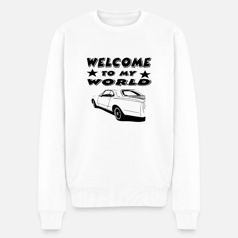 Auto - Männer Premium Bio Pullover - Weiß