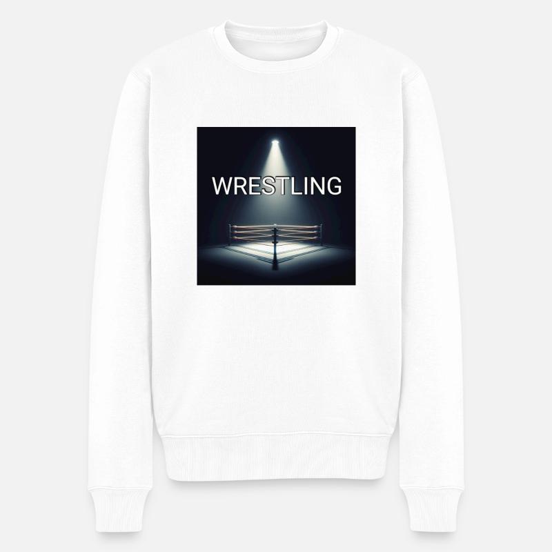 Wrestling / Pro Wrestling Ring - Männer Premium Bio Pullover - Weiß