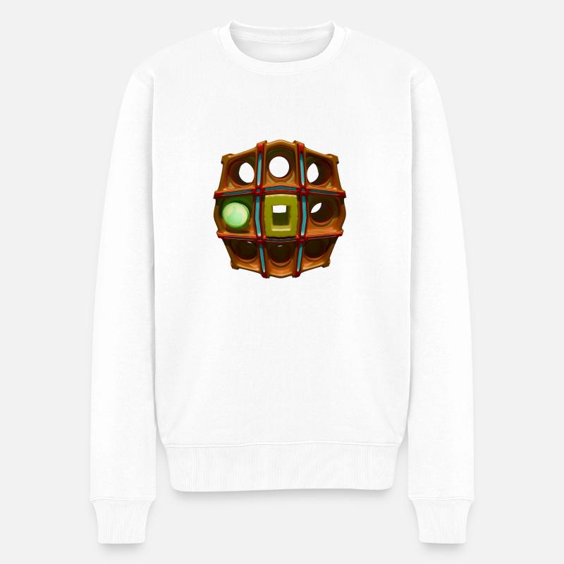 ROULETTE - Männer Premium Bio Pullover - Weiß