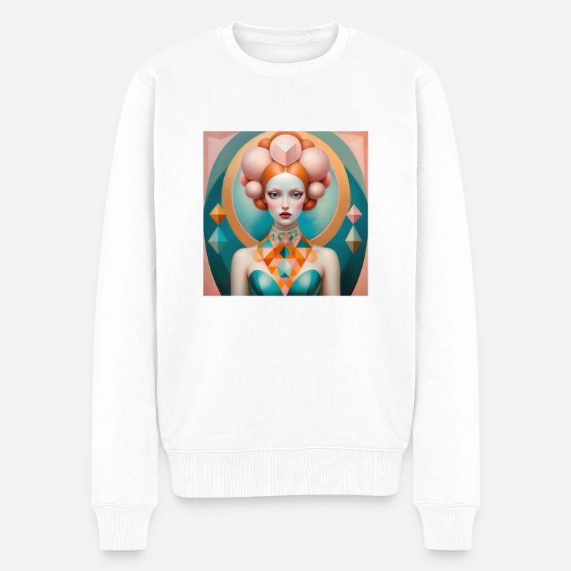 Aurora, peinture numérique - Pull Premium bio Homme - blanc