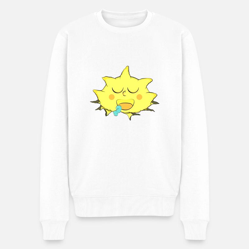 LATENT - Männer Premium Bio Pullover - Weiß