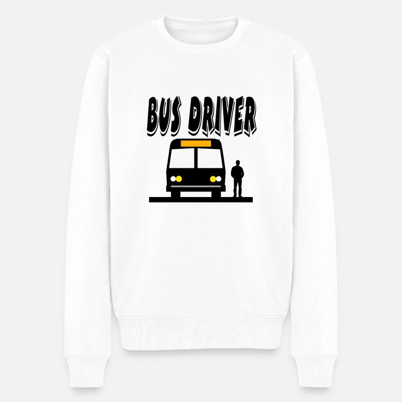 bus - Pull Premium bio Homme - blanc