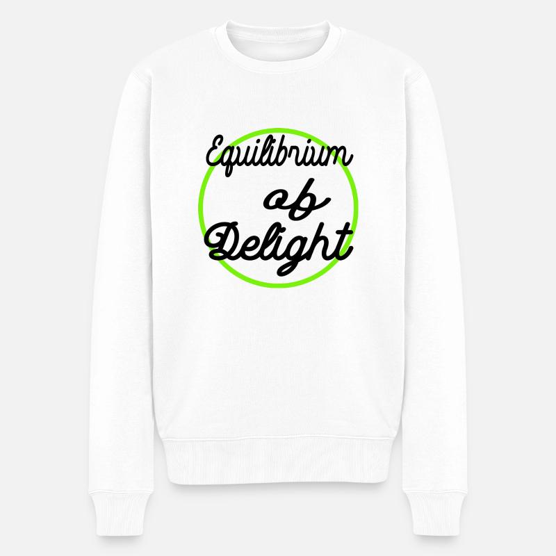 Idée présente Réaliser l’équilibre Blagues - Pull Premium bio Homme - blanc