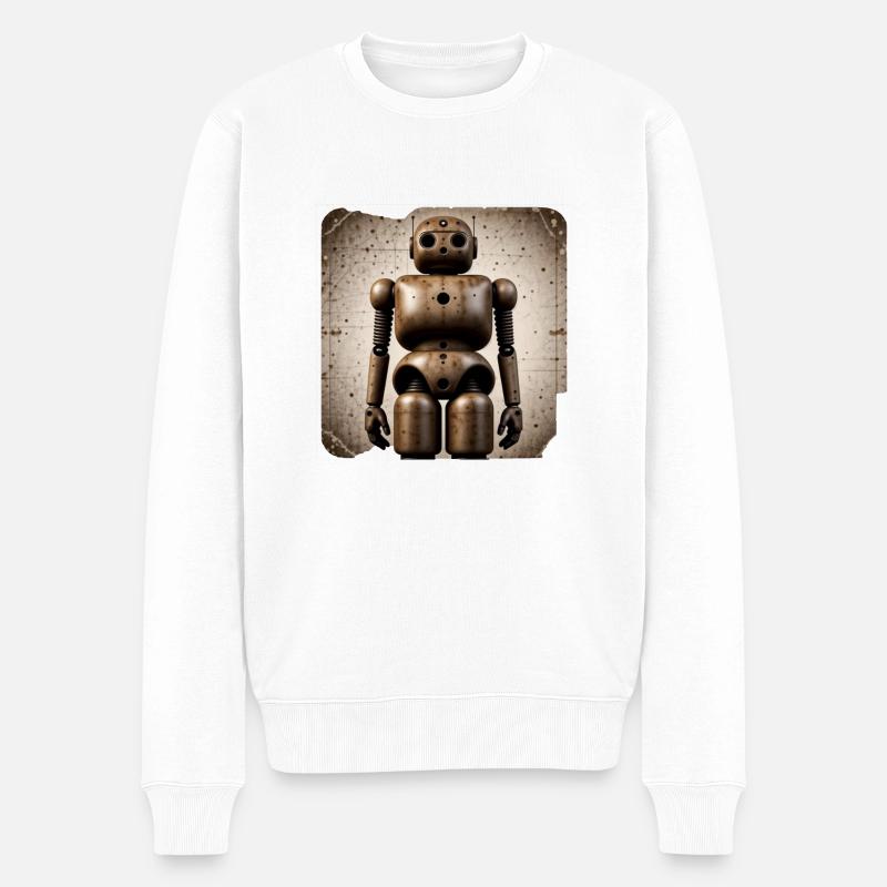 Robot - Pull Premium bio Homme - blanc