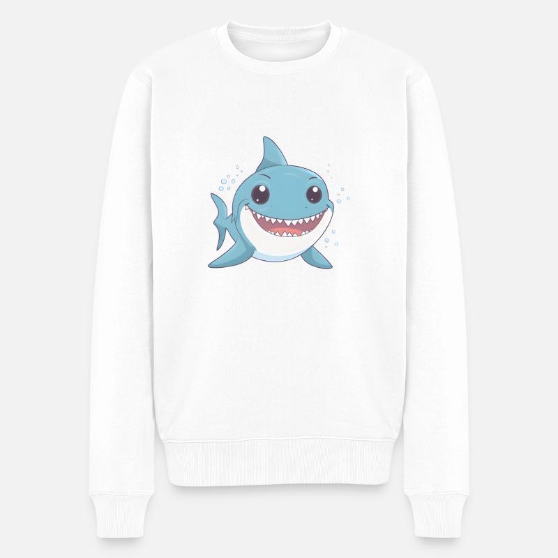 Petit Requin enfantin - Pull Premium bio Homme - blanc
