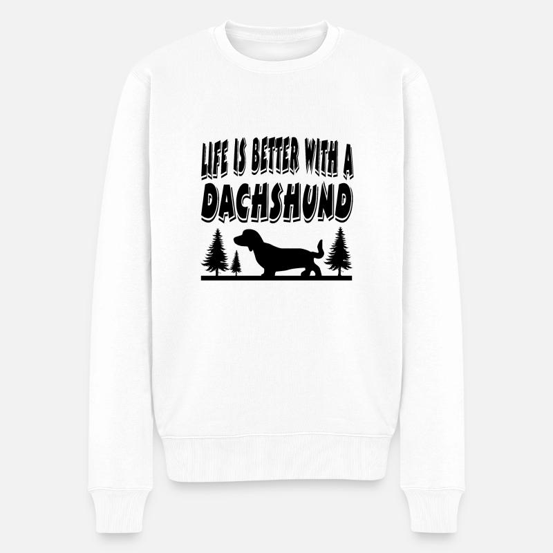 Teckel - Pull Premium bio Homme - blanc