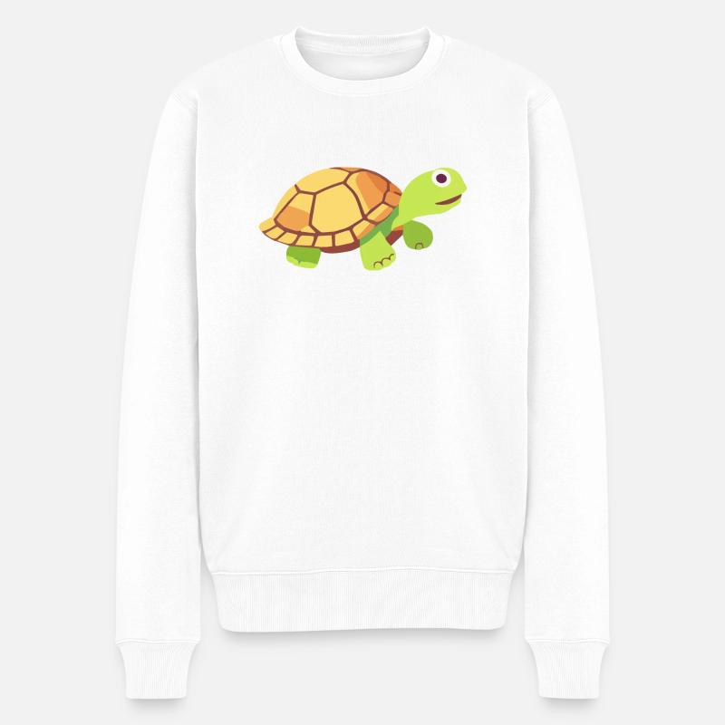tortue petit bébé mignon - Pull Premium bio Homme - blanc