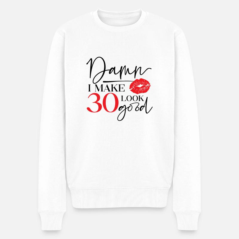 Make 30 Look Good - Männer Premium Bio Pullover - Weiß