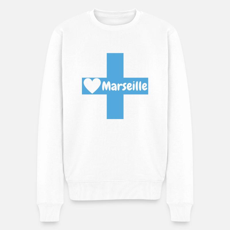 Marseille - Pull Premium bio Homme - blanc