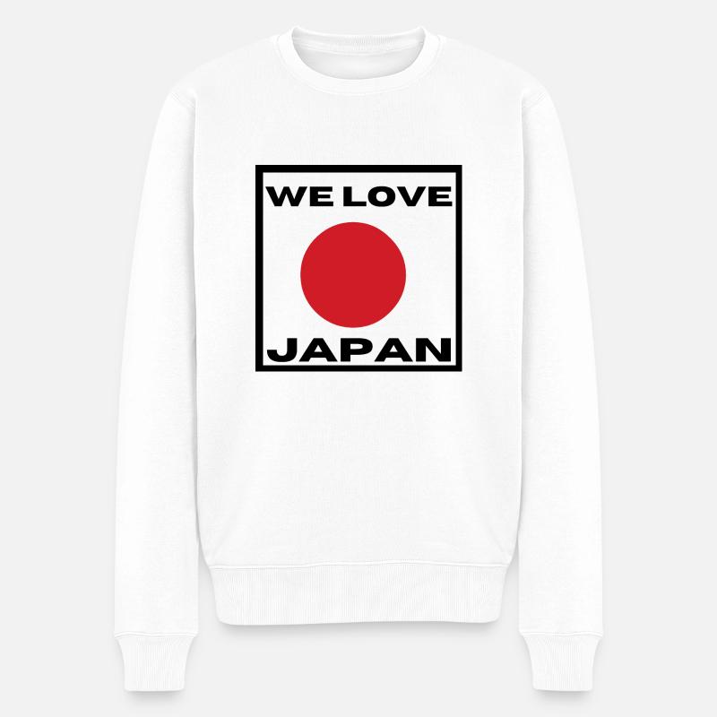 Wir lieben Japan - Männer Premium Bio Pullover - Weiß