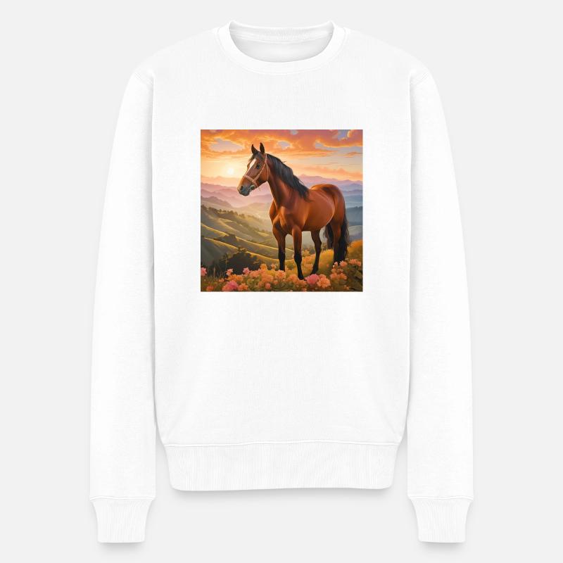 Art du cheval - Pull Premium bio Homme - blanc