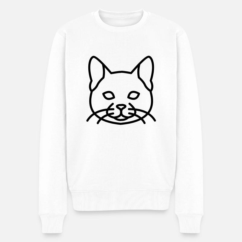Chat - Pull Premium bio Homme - blanc