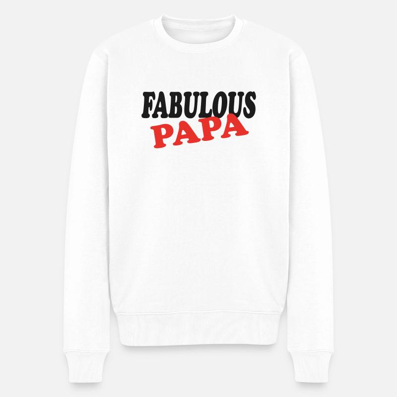 Fabulous PAPA - Pull Premium bio Homme - blanc