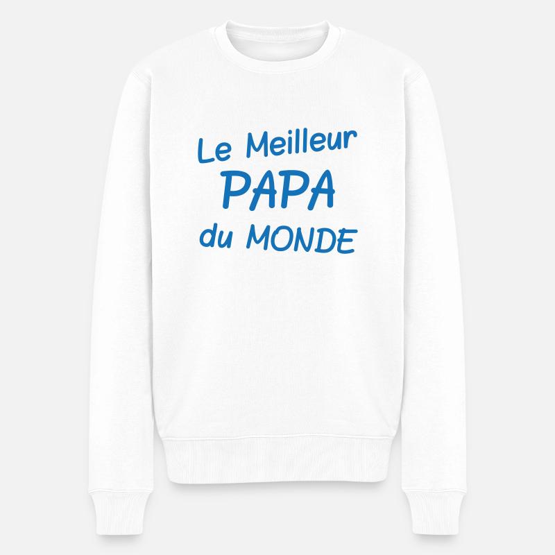 Le meilleur papa du monde - Pull Premium bio Homme - blanc