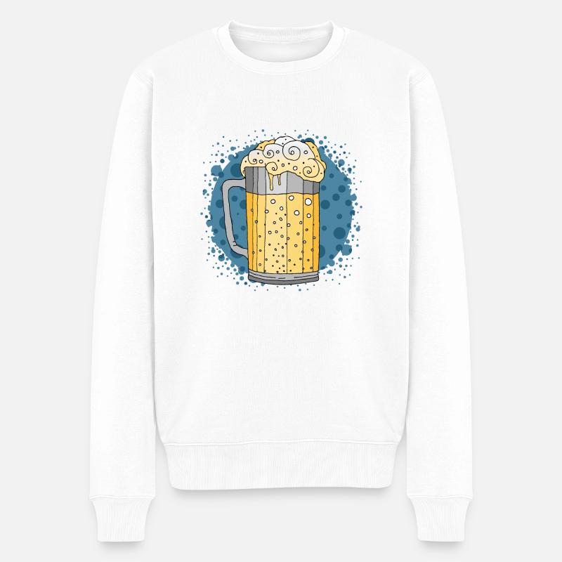 Becher - Männer Premium Bio Pullover - Weiß