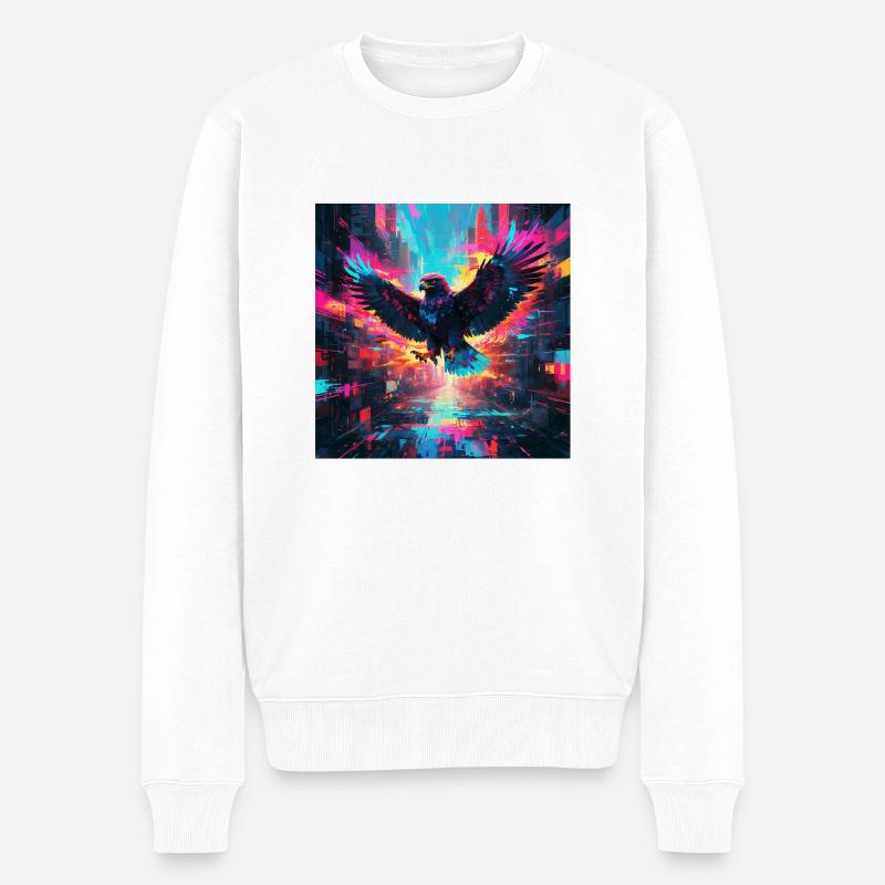 Neon Falke - Männer Premium Bio Pullover - Weiß