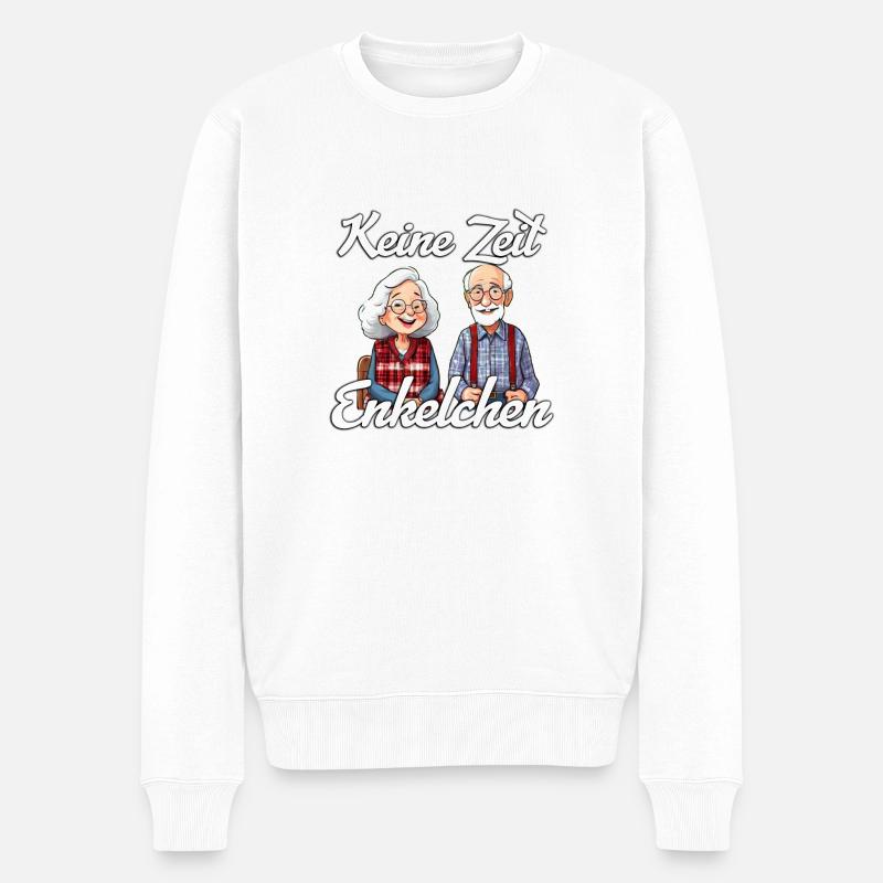 Keine Zeit Enkelchen Oma Opa Rente - Männer Premium Bio Pullover - Weiß