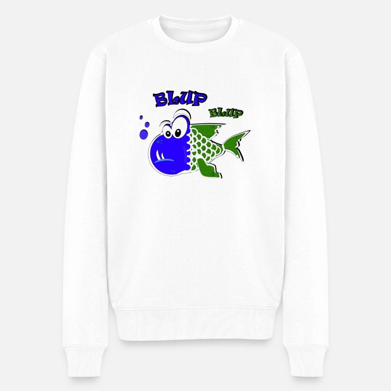 Poisson Blup Blup PG - Pull Premium bio Homme - blanc