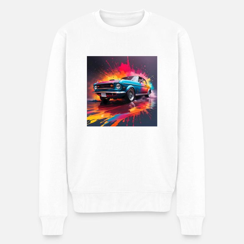 Automobil - Männer Premium Bio Pullover - Weiß