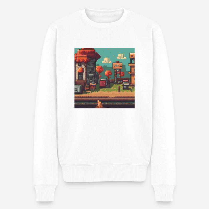 1000008934 - Männer Premium Bio Pullover - Weiß