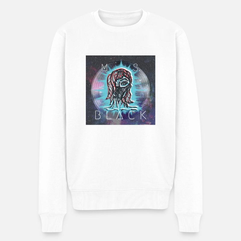 Skatepunk Woman Ms. Black - Männer Premium Bio Pullover - Weiß