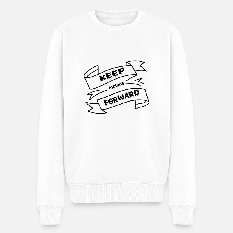 Continuez à aller de l’avant - Pull Premium bio Homme - blanc
