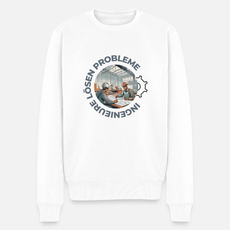 Engineers solve problems - Men's Premium Organic Jumper - white