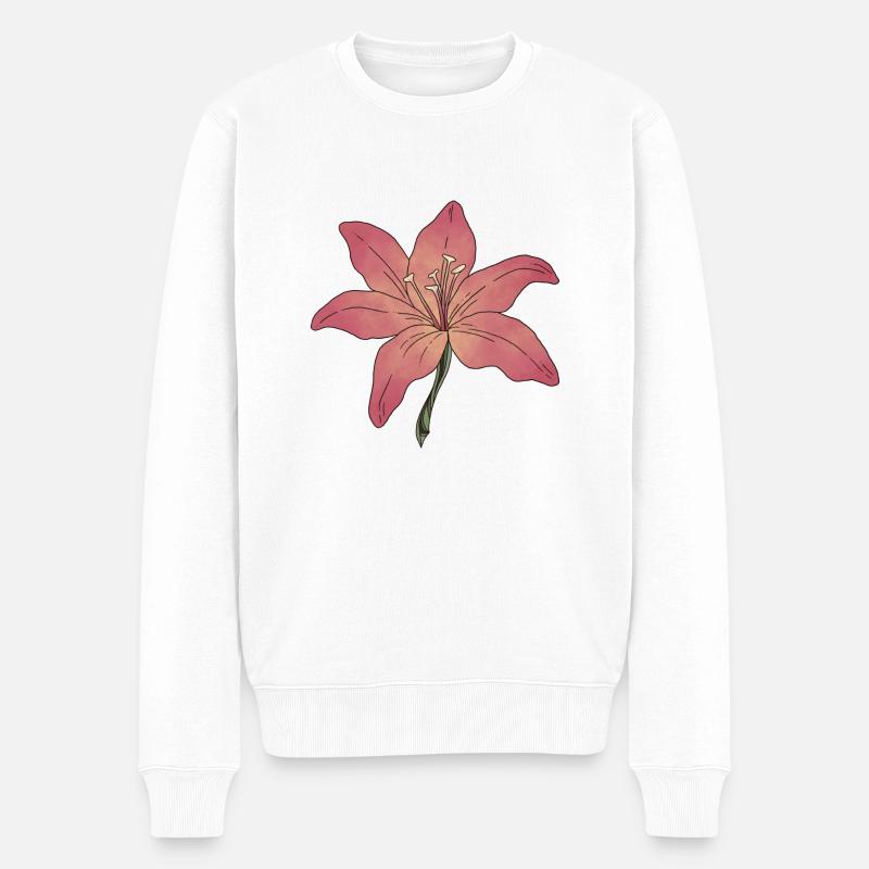 Fleur de lys - Pull Premium bio Homme - blanc