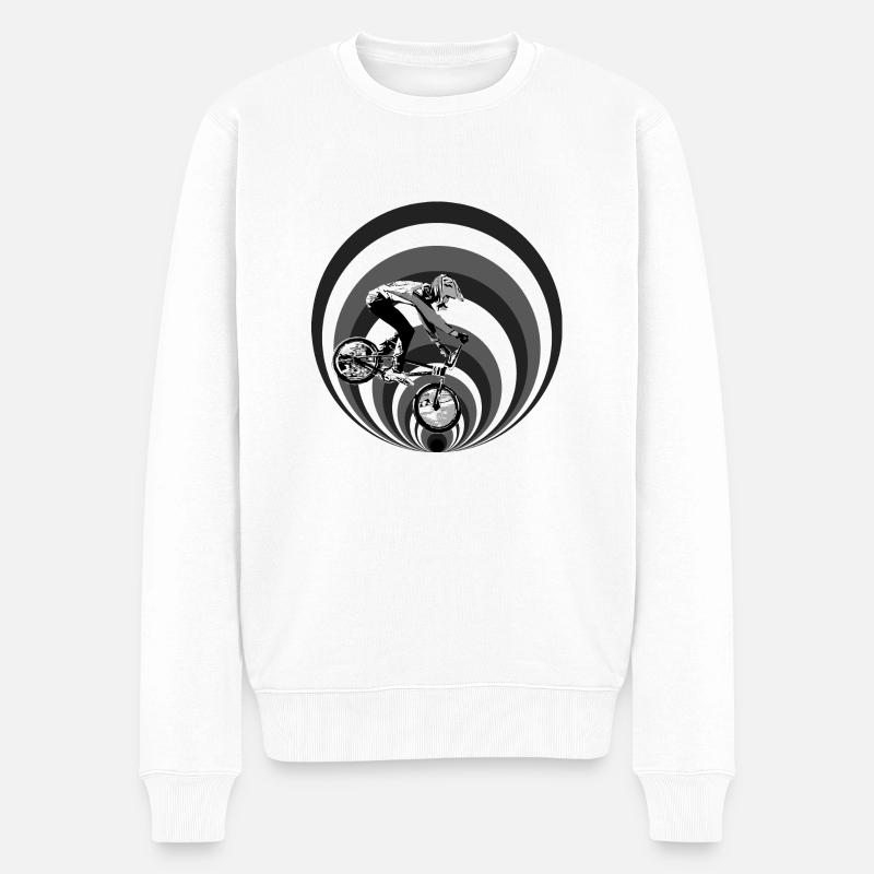BMX Rennen - Männer Premium Bio Pullover - Weiß