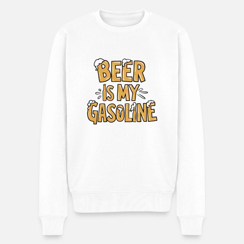 La bière est mon essence - Pull Premium bio Homme - blanc