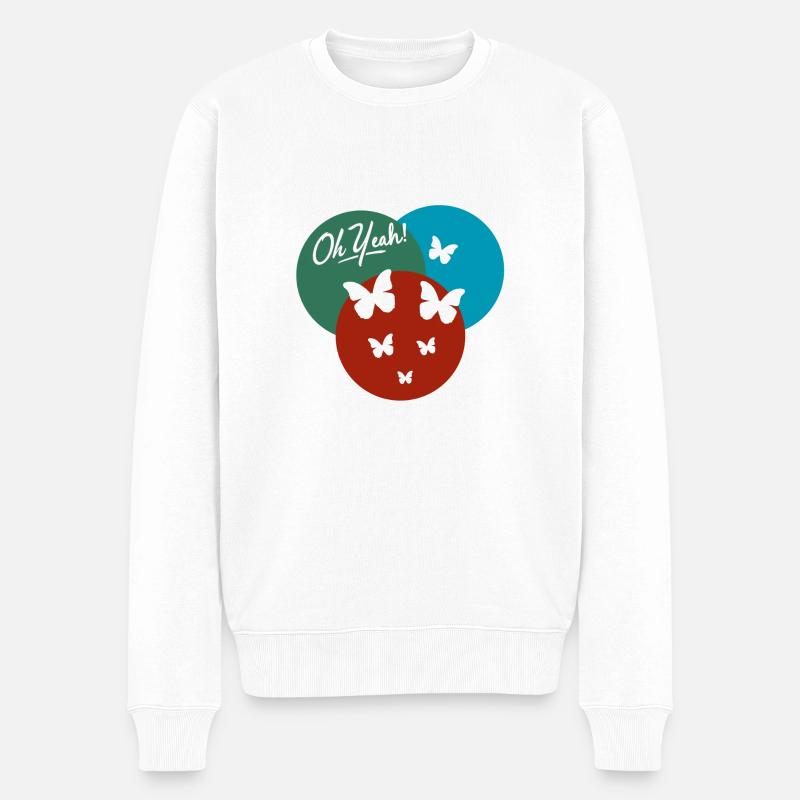 Oh yeah papillon - Pull Premium bio Homme - blanc